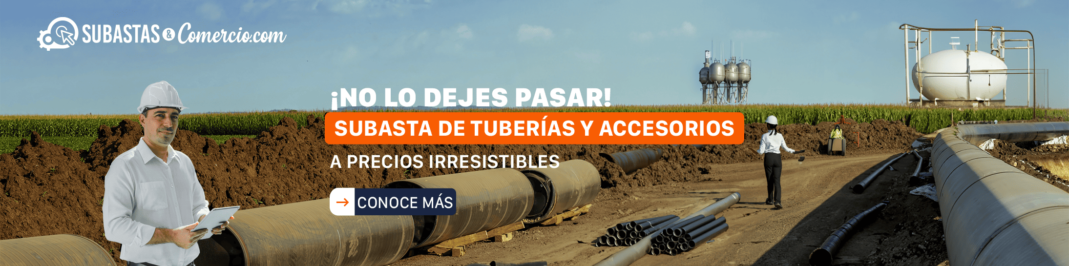 subasta de tubería y accesorios 